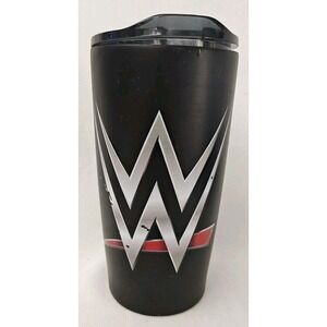 WWE Wrestling Souvenir Tumbler Cup With Drink Through Lid Warm cold drink Holder